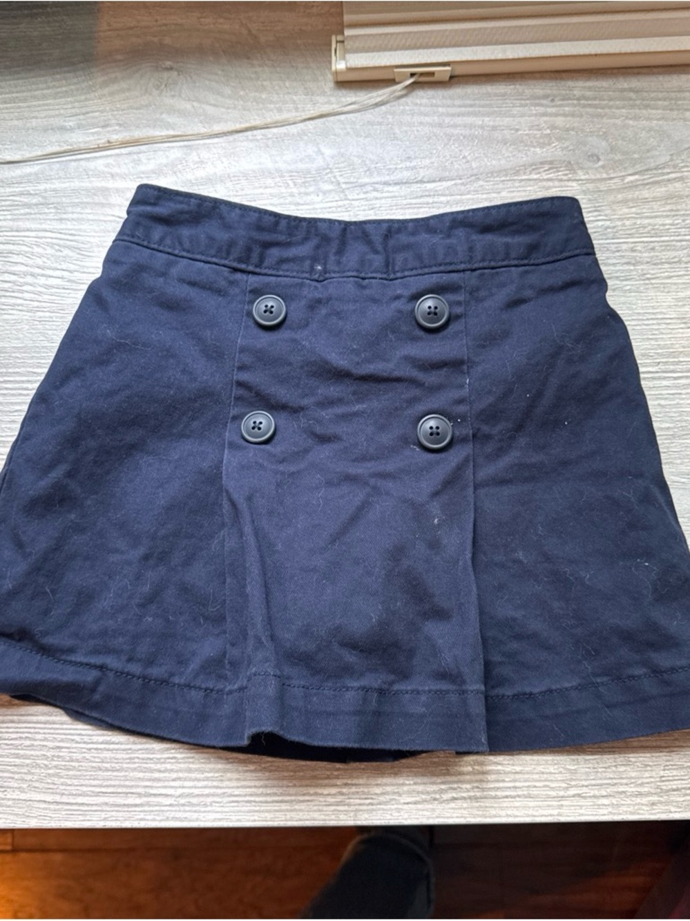 Old Navy Black Button-Front Mini Skirt